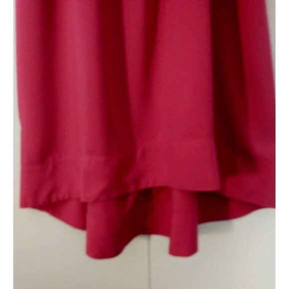NWT H&M Fuschia Pink One Shoulder Ruffled Hi-Low Dress Women's - Size 10 - Picture 4 of 10
